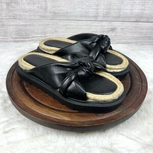 ASOS DESIGN Wide Fit Jemima Cross Strap Espadrilles Black Size UK 3/ US 5